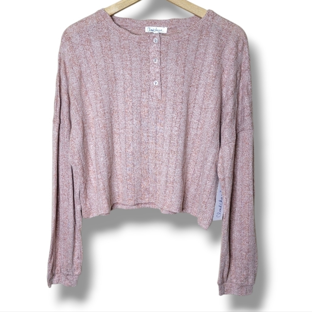 NWT Cloud Chaser Pink Cropped Sweater